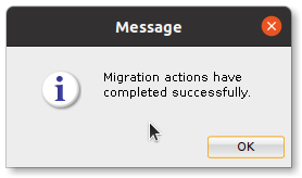 Successful migrate