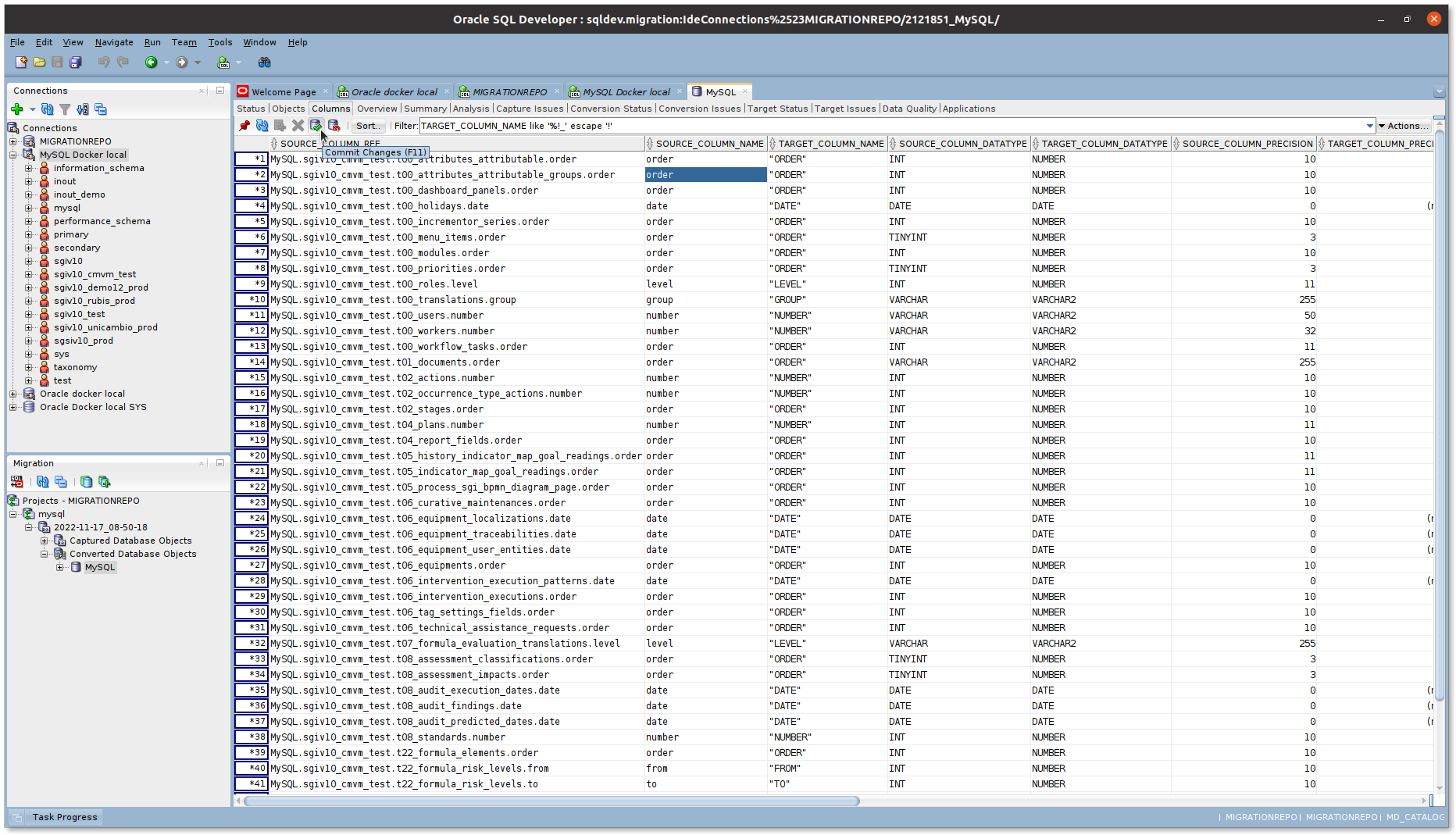 Rename columns with reserved keywords as name
