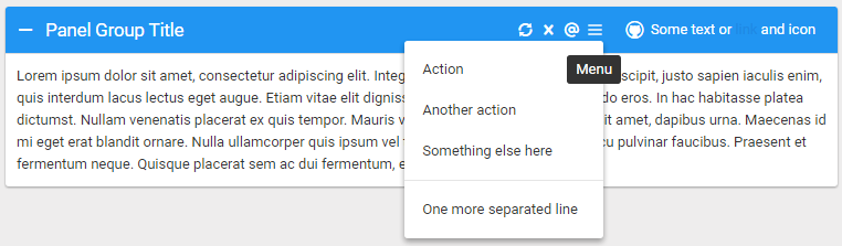 Panel Group Heading Elements