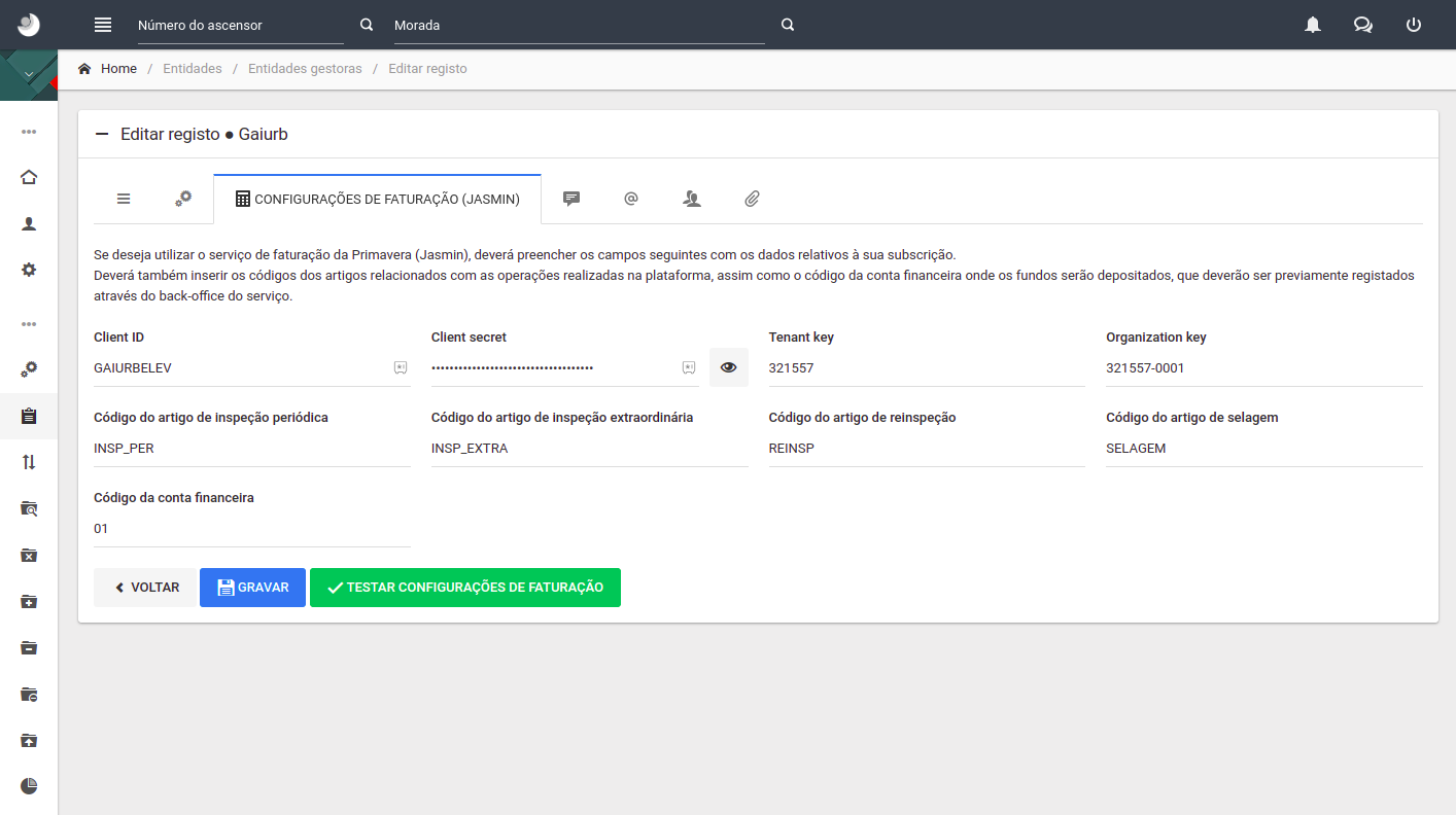 Lifting Equipments Management - config managing entity